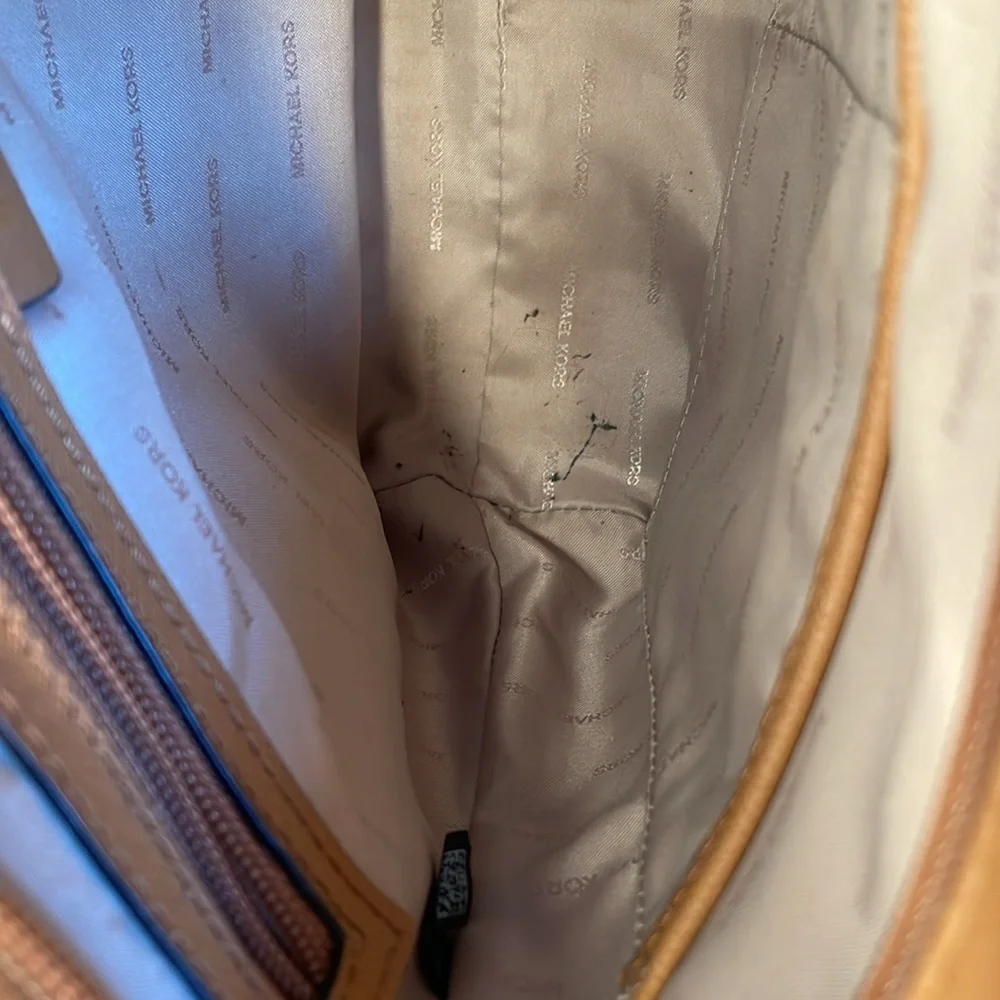 MICHAEL KORS SIGNATURE MK MEDIUM SIZE MORGAN MESSENGER CROSSBODY BAG VANILLA